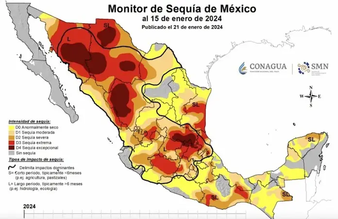 Al 15 de enero Veracruz ya suman 100 municipio en condiciones de sequías: Conagua 