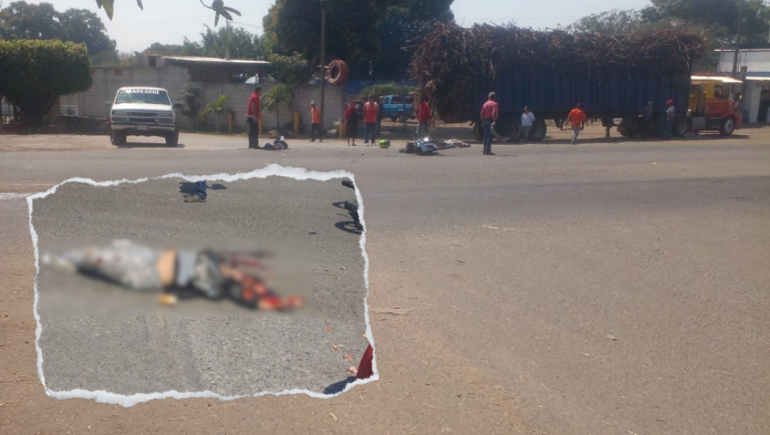 Cañero embiste motociclistas en Yanga, una mujer sin vida y un masculino lesionado de gravedad