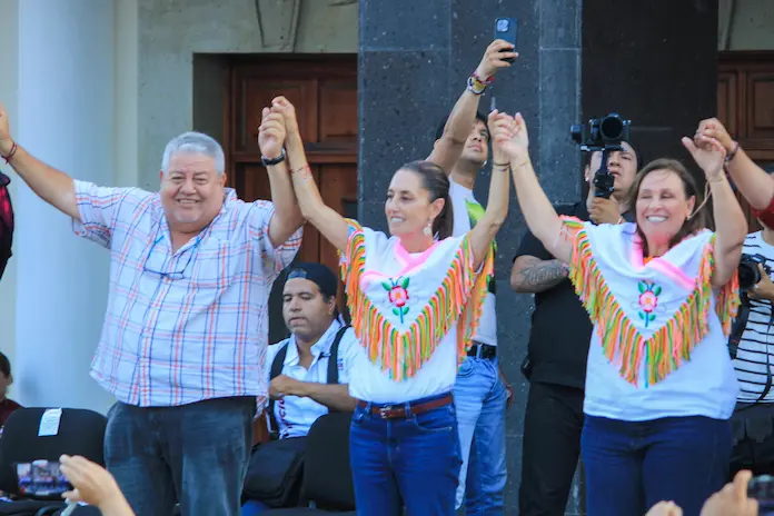 Gira de la victoria de Sheinbaum, Nahle y Huerta por el norte de Veracruz