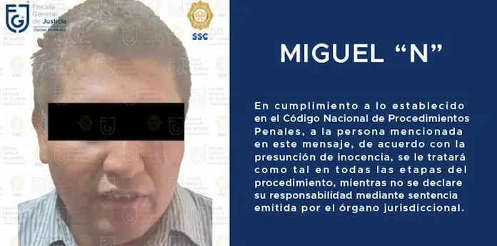 Detienen a Miguel “N”, Químico de Iztacalco, acusado de ser feminicida serial