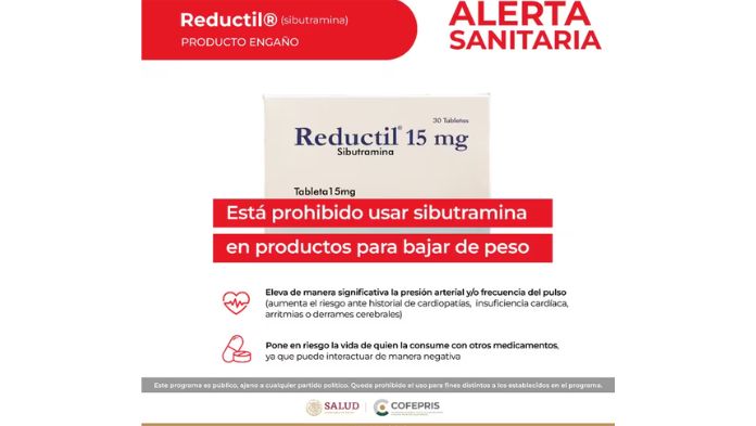 Cofepris alerta por producto con sibutramina utilizada para bajar de peso