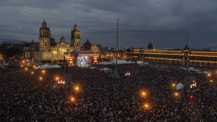 Más de 129 mdp pagó el Gobierno por diez conciertos en el Zócalo