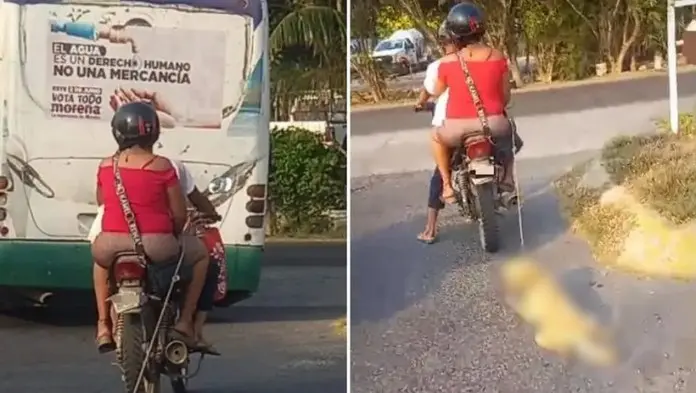 Denuncian en redes sociales a pareja por arrastrar a perro en Medellín