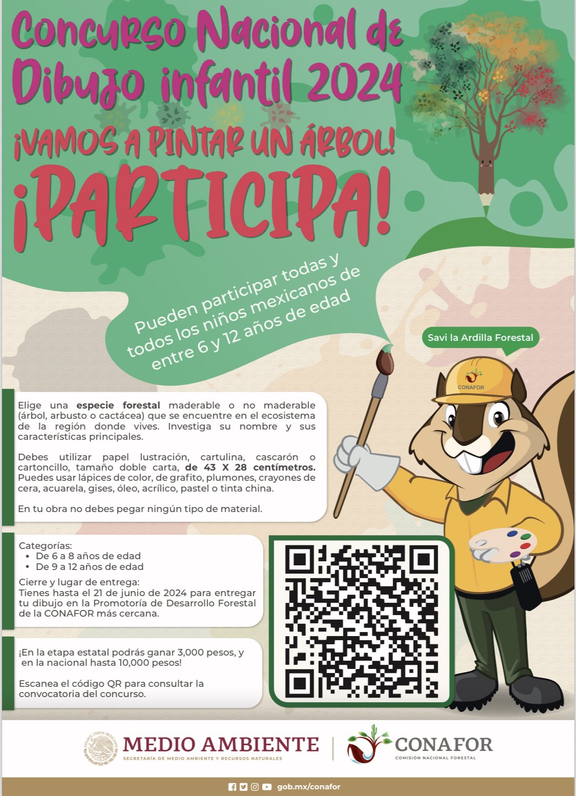 Catemaco invita a las escuelas al Concurso Nacional de Dibujo Infantil 2024: ¡Vamos a pintar un árbol!