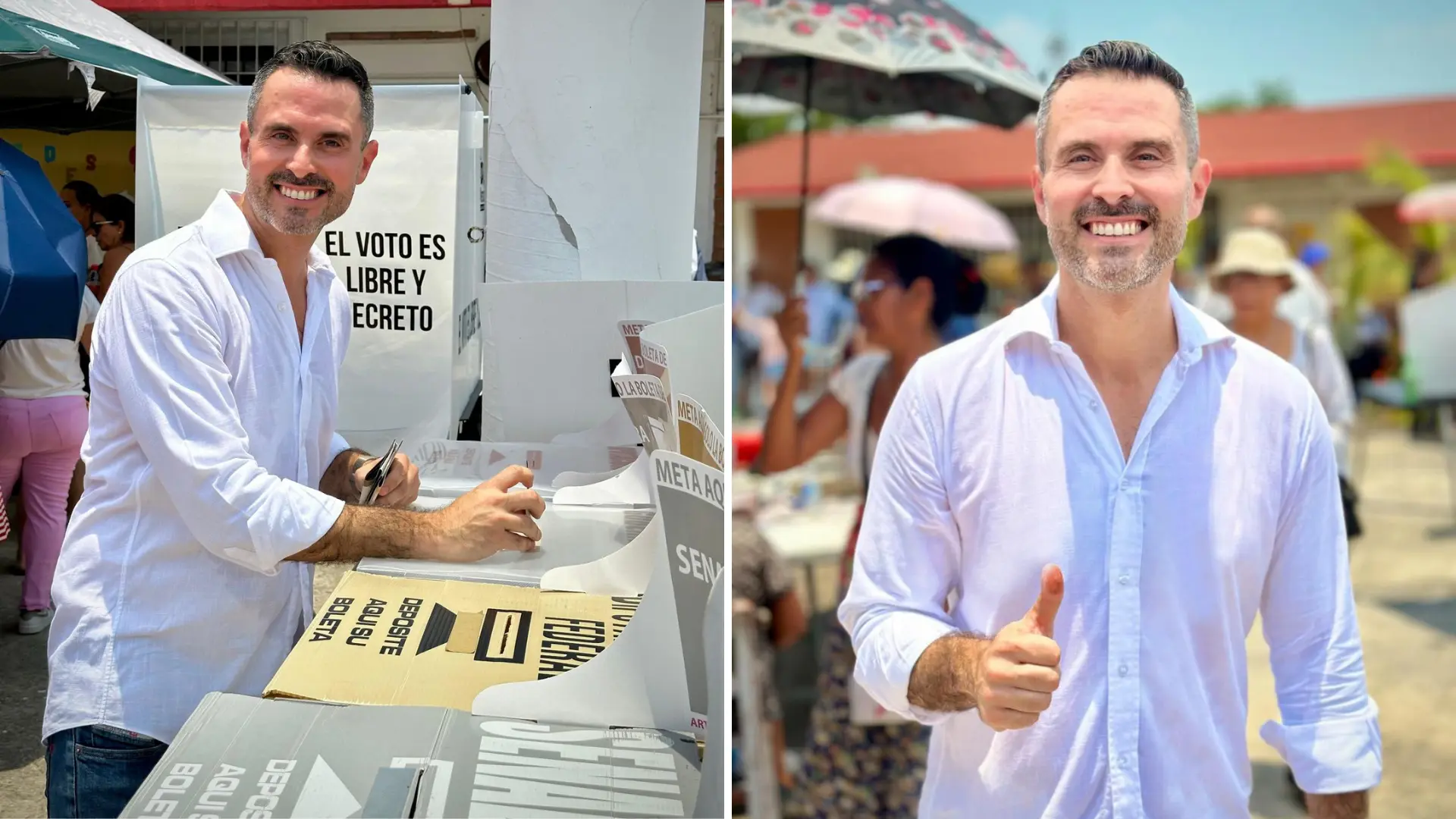 Polo Deschamps vota en Medellín