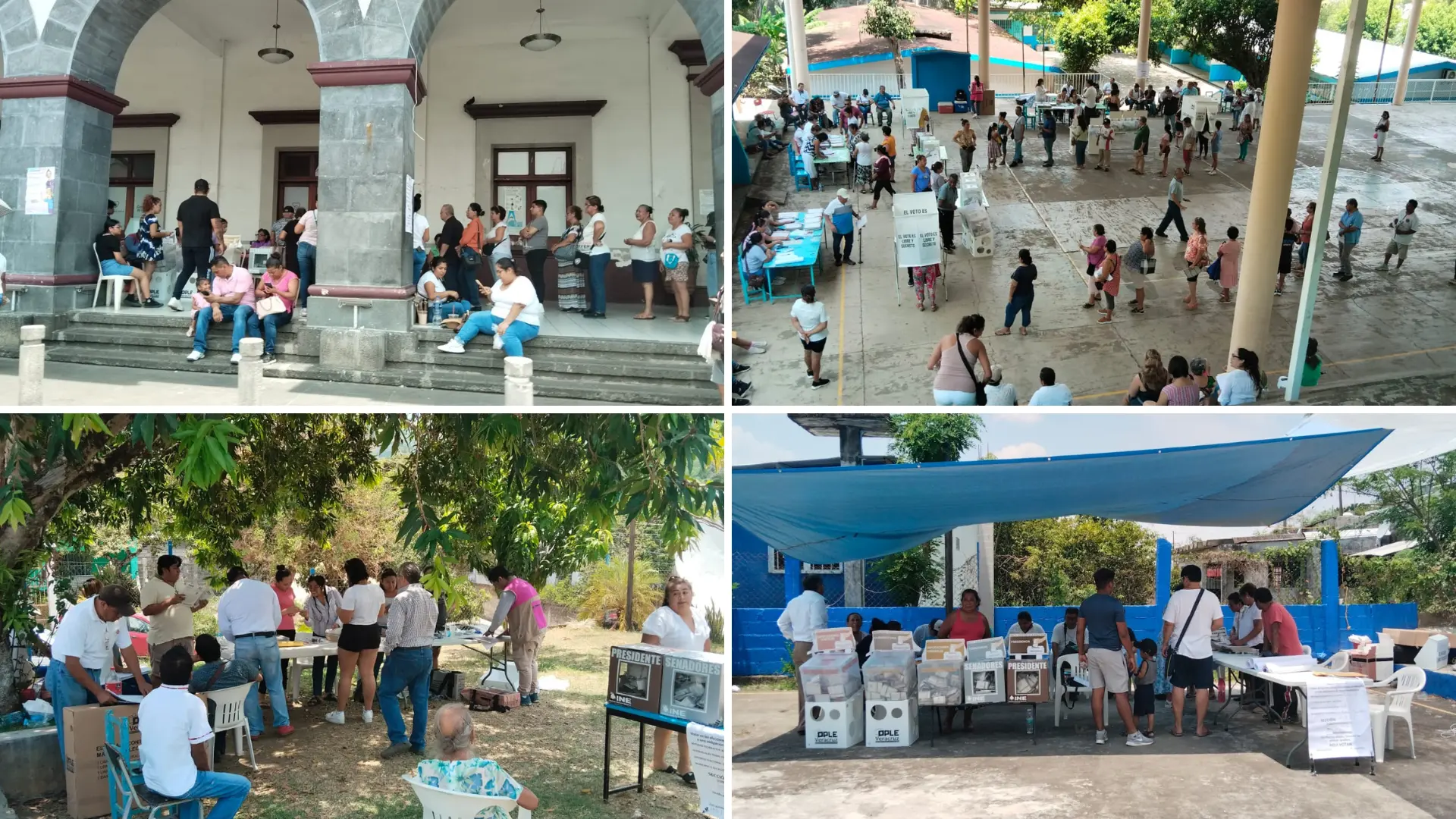 En San Andrés Tuxtla salen a votar de manera pacífica