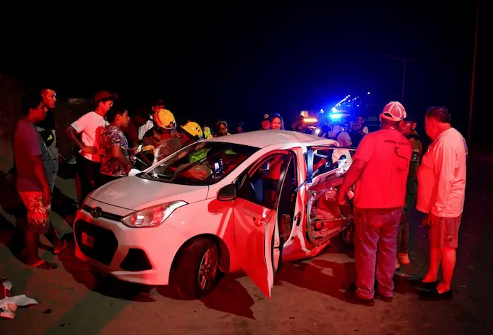 Una menor queda prensada en fuerte accidente en la carretera Antón Lizardo-Boca del Rio