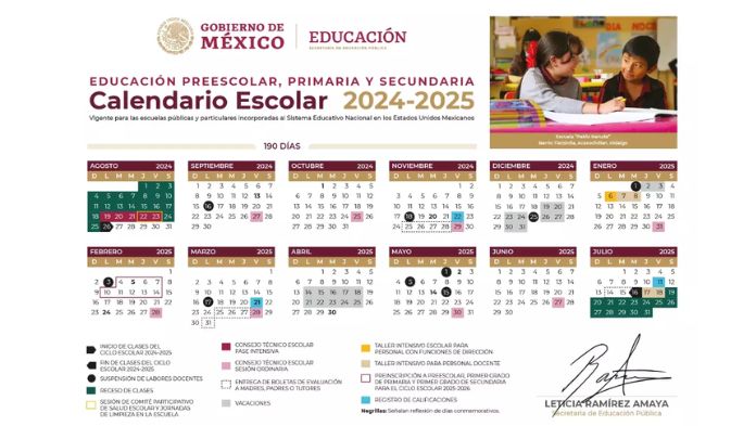 SEP publica Calendario Escolar 2024-2025; así quedan los días de clases y vacaciones