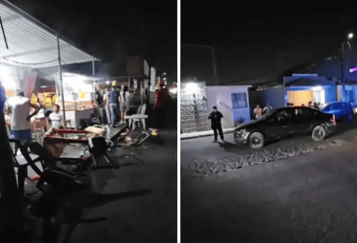 Adulta mayor atropella a comensales de un puesto de antojitos en Veracruz