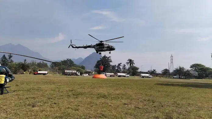 Semar activó plan Marina para combatir incendio en Tlilapan, Veracruz