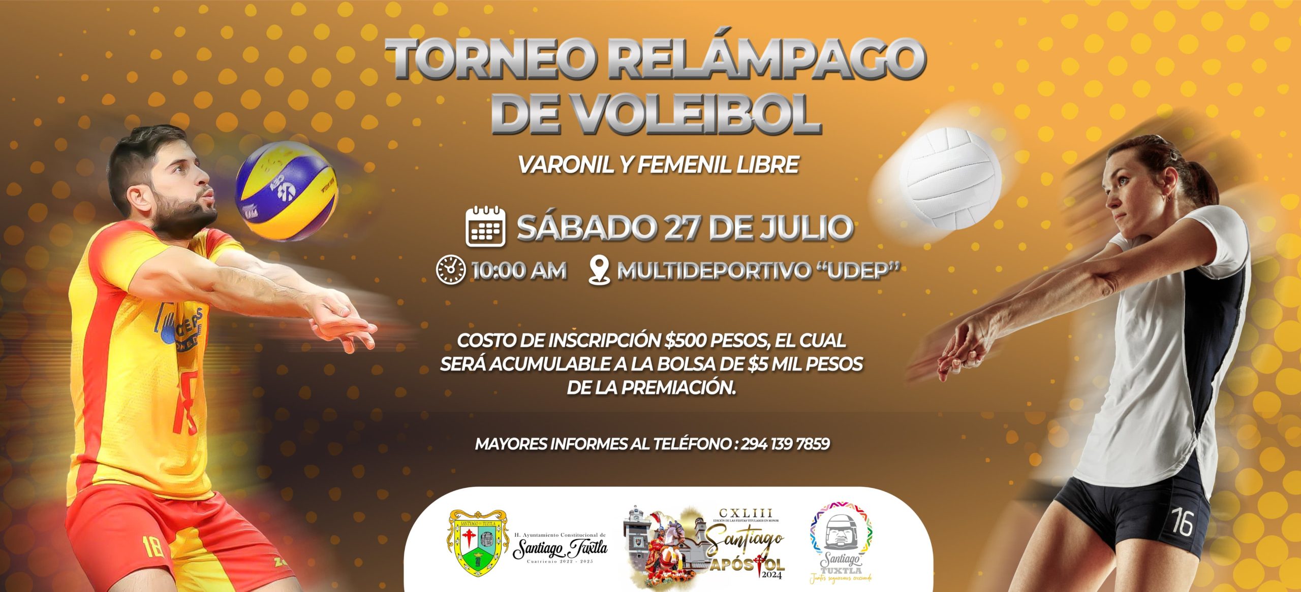Torneo relámpago de voleibol varonil y femenil libre