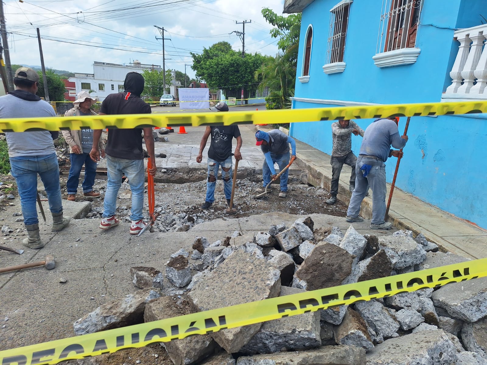Inició el Programa de Bacheo 2024 en San Andrés Tuxtla