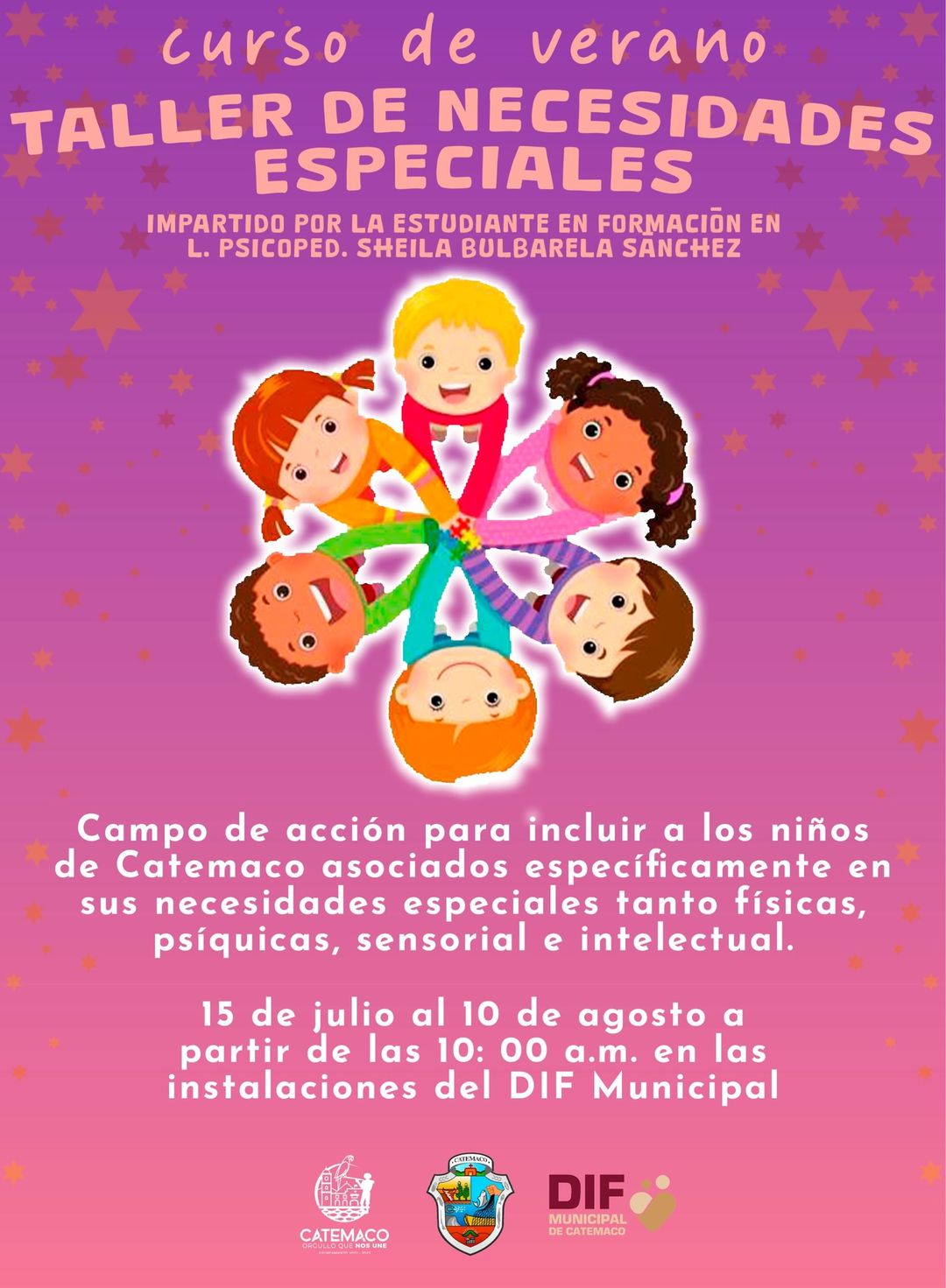 Gobierno y DIF de Catemaco te invita “Taller de Necesidades Especiales»