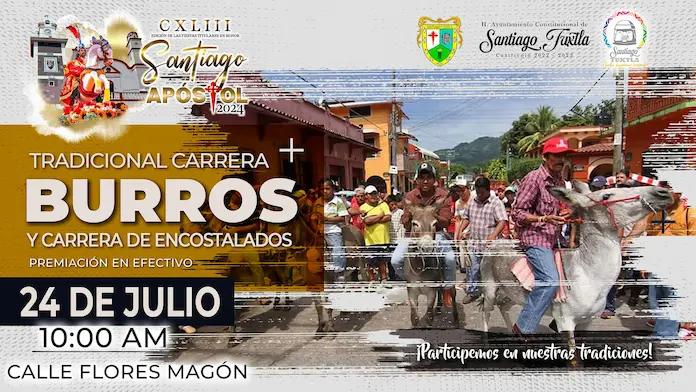 Tradicional Carrera de Burros y de Encostalados en Santiago Tuxtla