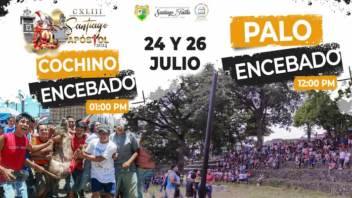 Santiago Tuxtla te invita a participar de las actividades por las Fiestas Titulares en Honor a Santiago Apóstol 2024