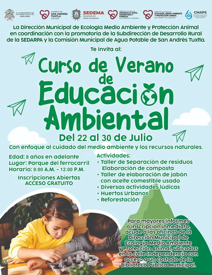 Curso de Verano  de Educación Ambiental en San Andrés Tuxtla