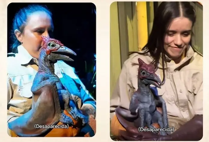 Roban en Perisur un dinosaurio mecánico de la exposición Jurassic World