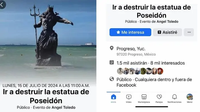 ¿Por qué quieren destruir la estatua de Poseidón en Yucatán?
