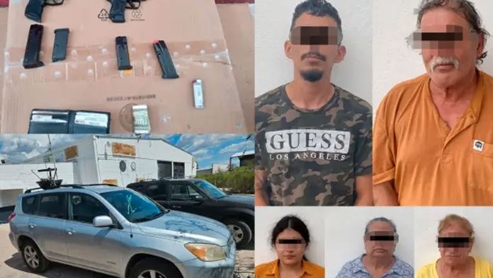 Detienen a familia de EU que intentó ingresar a México con armamento