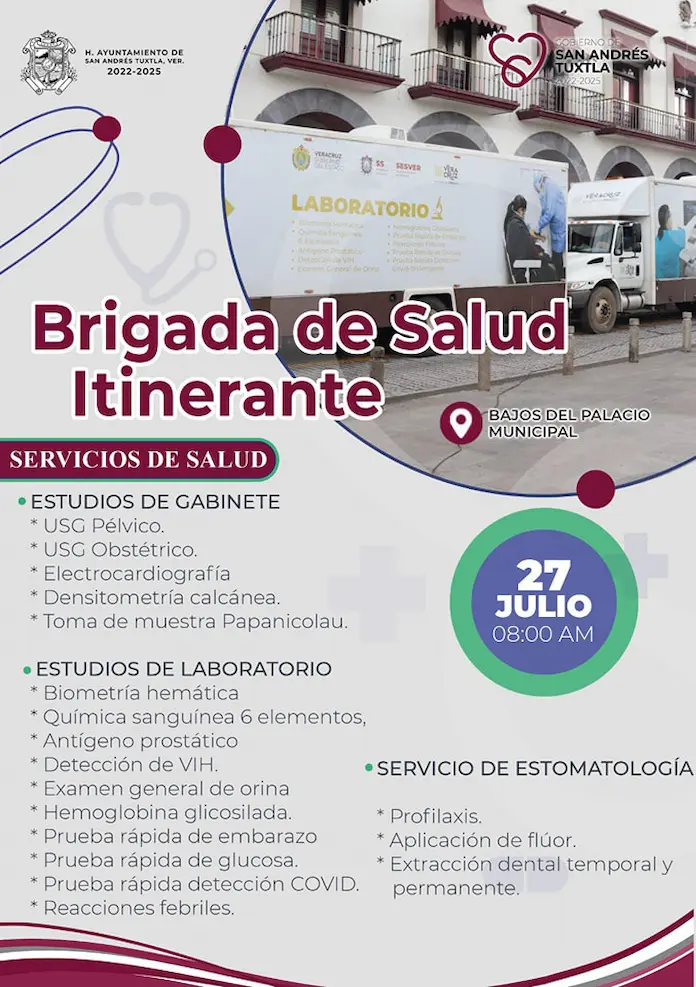 Brigada de Salud Itinerante en San Andrés Tuxtla