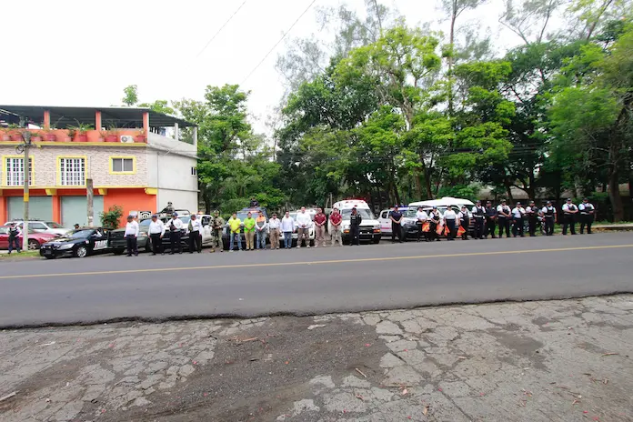 Realizan en Santiago Tuxtla demostración de fuerza del Operativo Vacacional 2024