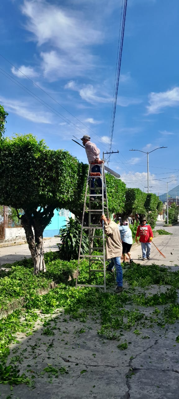 Realizan actividades de mantenimiento en Catemaco
