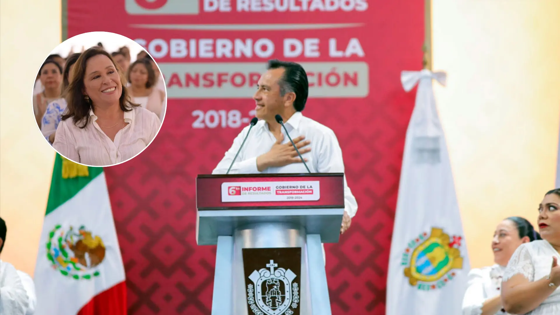 Rocío Nahle felicita a Cuitláhuac García por su último informe de Gobierno