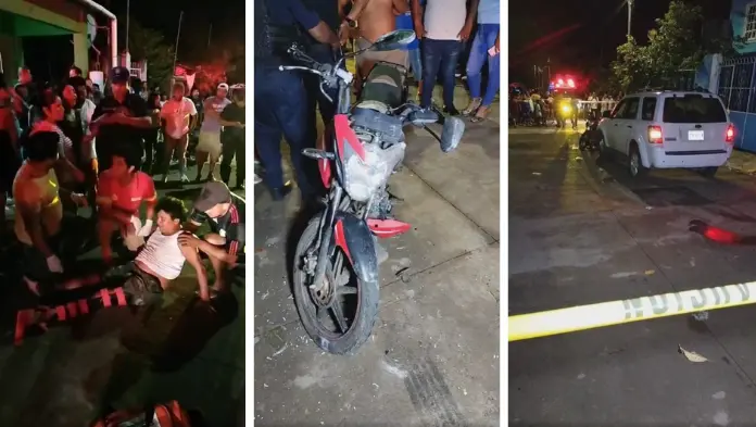 Motociclista severamente lesionado tras ser impactado por camioneta en San Andrés Tuxtla