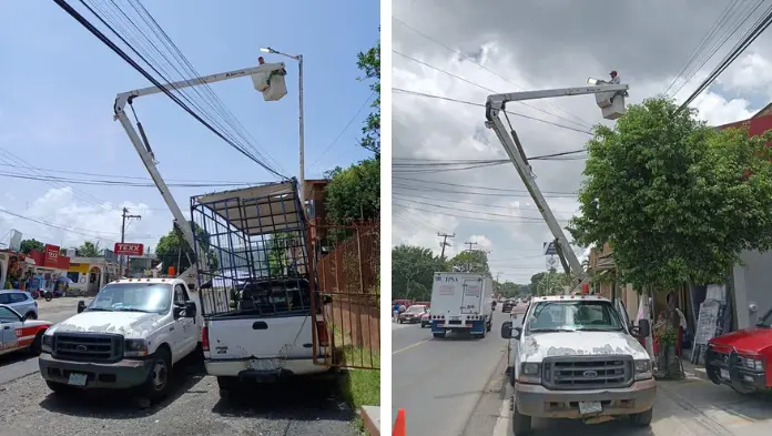 Brigadas de Alumbrado Público Municipal, atienden solicitudes ciudadanas para rehabilitar luminarias