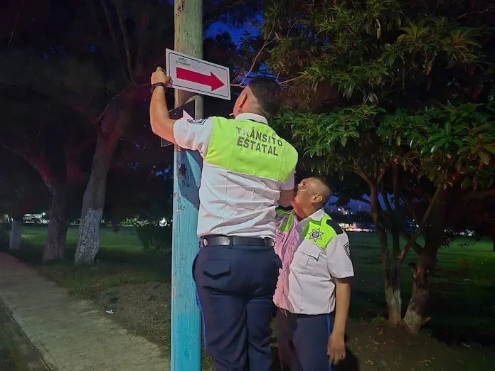 Coloca Tránsito vectores en calles de San Andrés Tuxtla