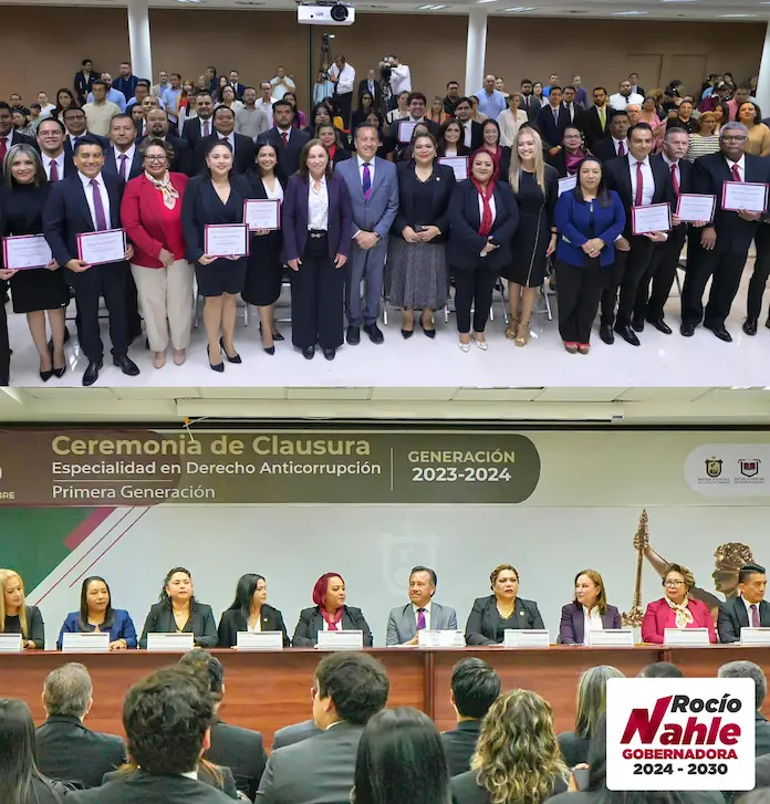 Asiste la Gobernadora Electa de Veracruz a la ceremonia de clausura de la especialidad en derecho anticorrupción