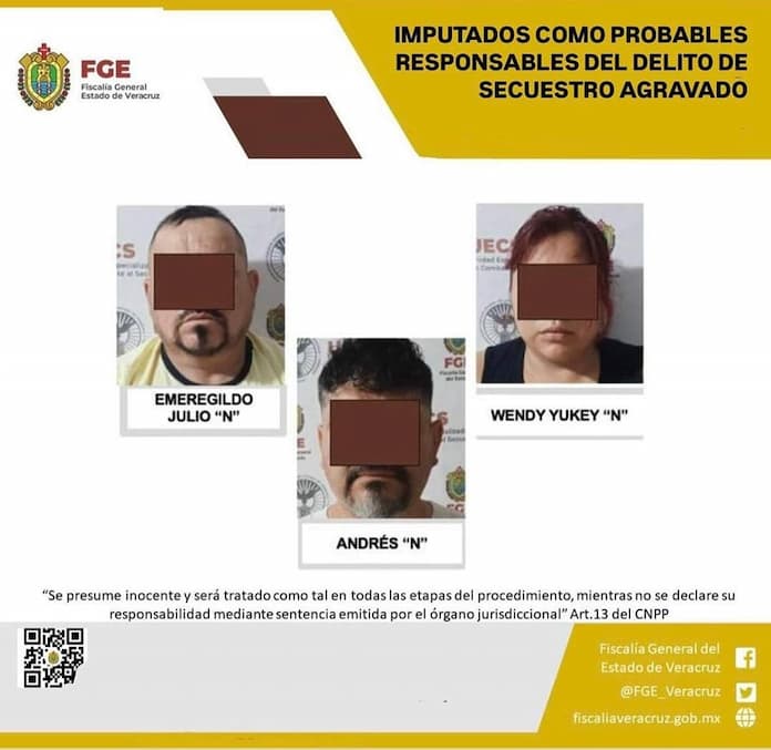 Imputan a presunta banda de secuestr@dores en San Andrés Tuxtla