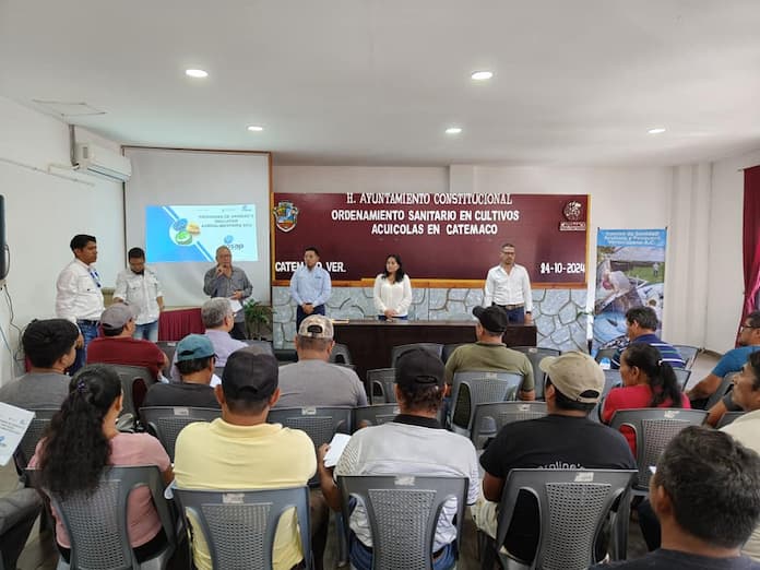 Se realizó la plática «Ordenamiento Sanitario en Cultivos Acuícolas en Catemaco»