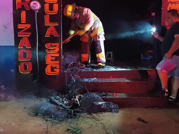 Conato de incendio en local, en San Andrés Tuxtla