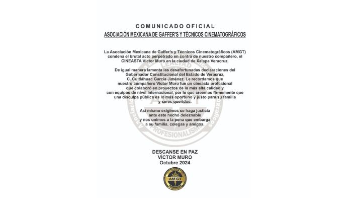 Exigen cineastas a Cuitláhuac disculparse por minimizar la profesión de Víctor Muro