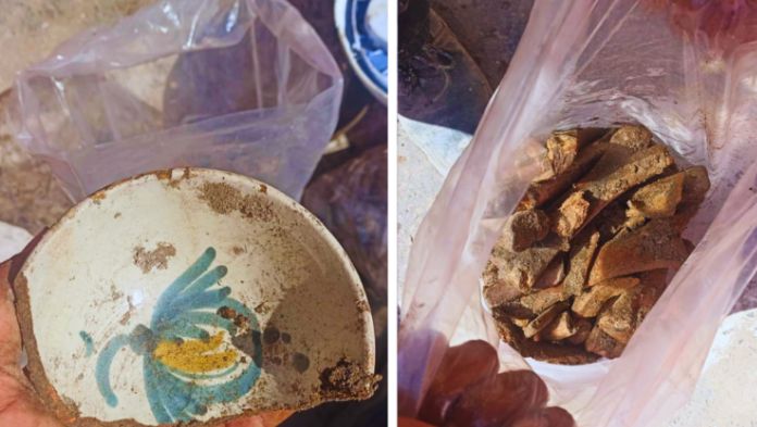 Hallan restos óseos y vestigios cerámicos en centro histórico de Veracruz