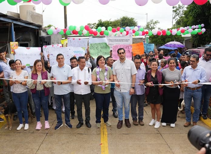 Concluye Gobierno de San Andrés Tuxtla 1ra etapa de la calle Sacrificios en Texalpan de Arriba
