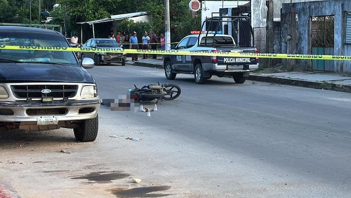 Ejecutan de 6 balazos a motociclista