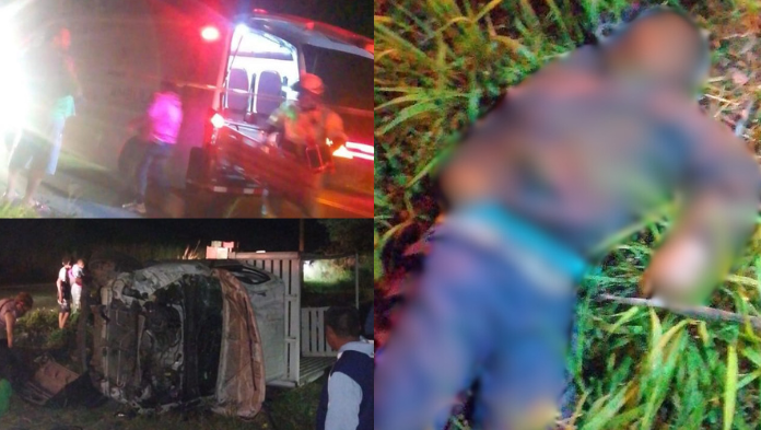 Dos mu€rtøs y seis her1døs en volcadura de camioneta en Cuitláhuac