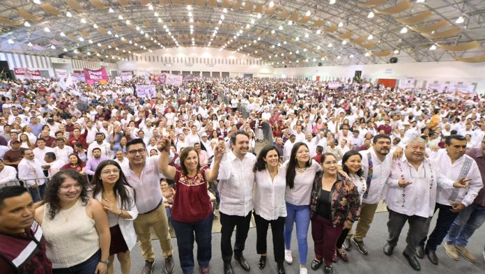 Se reúne gobernadora electa de Veracruz, Rocío Nahle, con nueva dirigencia nacional de Morena