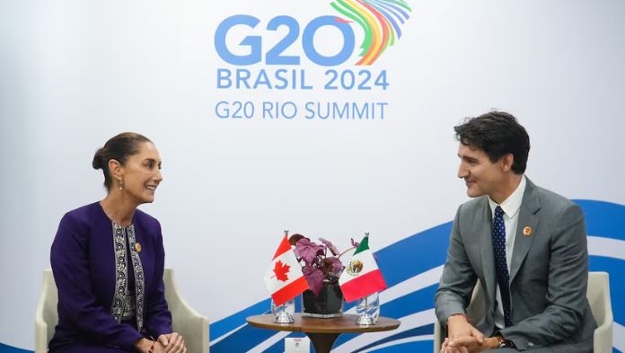 Trudeau rechaza sacar a México del T-MEC: Sheinbaum