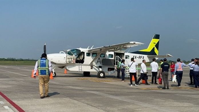 Aerus inauguró nueva ruta aérea Veracruz-Minatitlán