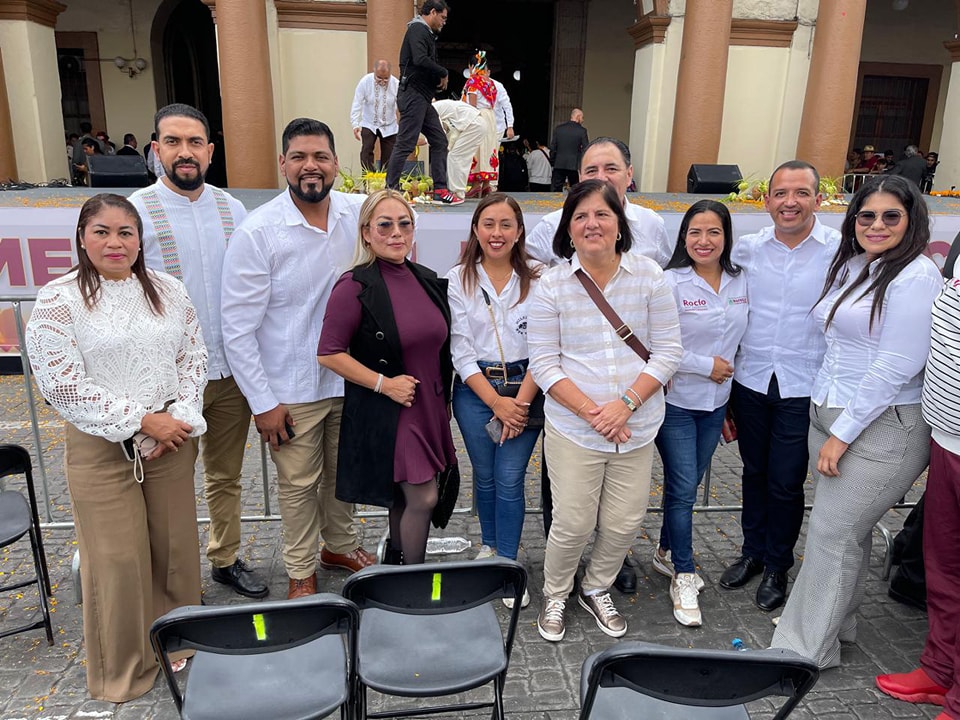 Alcaldesa de San Andrés Tuxtla presente en la toma de protesta de la gobernadora Rocío Nahle