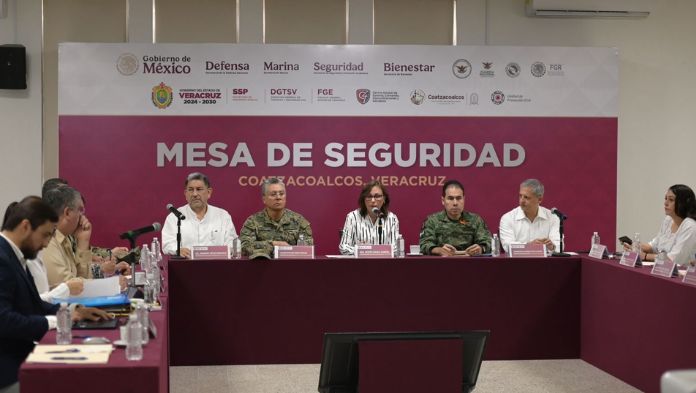 Con la primera mesa de seguridad de su sexenio, arranca gobernadora Rocío Nahle primer gira de trabajo en el sur