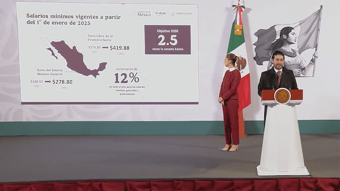 Gobierno anuncia aumento al salario mínimo en México 2025