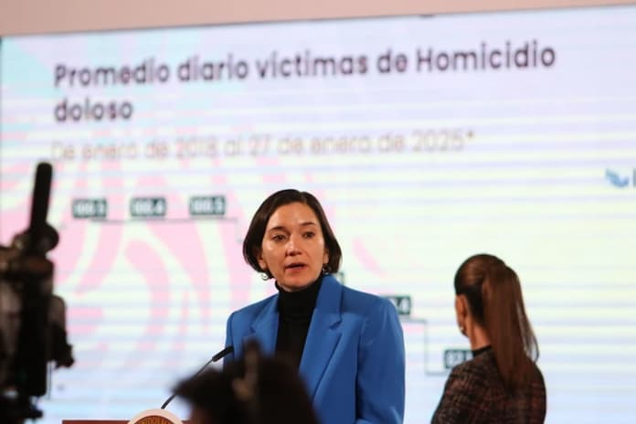 Bajaron 27 % los homicidios dolosos entre 2018 y 2025 según SESNSP