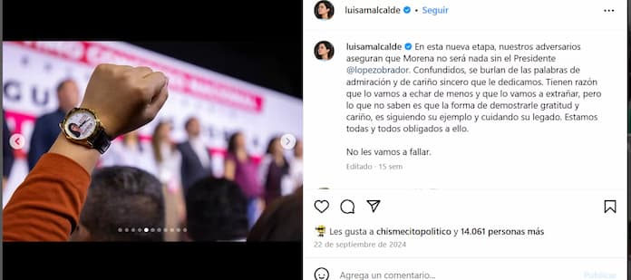 Luisa María Alcalde niega acusaciones por supuesto regalo de relojes con su rostro a simpatizantes de Morena