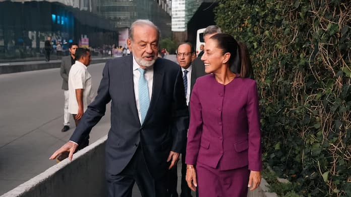 Sheinbaum defiende a Carlos Slim tras acusaciones de vínculos con el n@rco