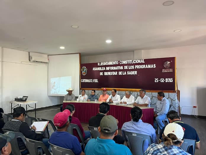 Realizan en Catemaco asamblea informativa sobre los programas de bienestar de la Secretaría de Agricultura y Desarrollo Rural