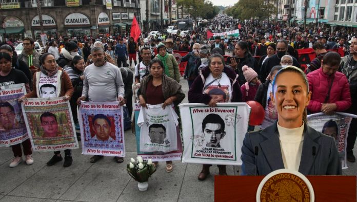 Anuncian reunión entre padres de los 43 normalistas y Claudia Sheinbaum a finales de febrero